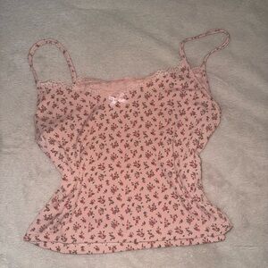 GAP Pink Floral Tank Top